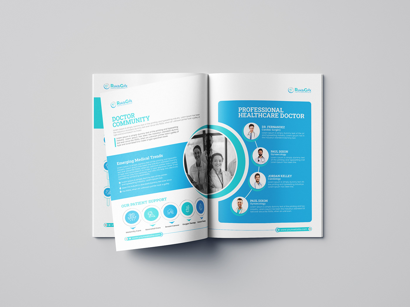 business brochure medical brochure medical design Medical booklet annual report company profile Health healthcare clinic Healthcare design