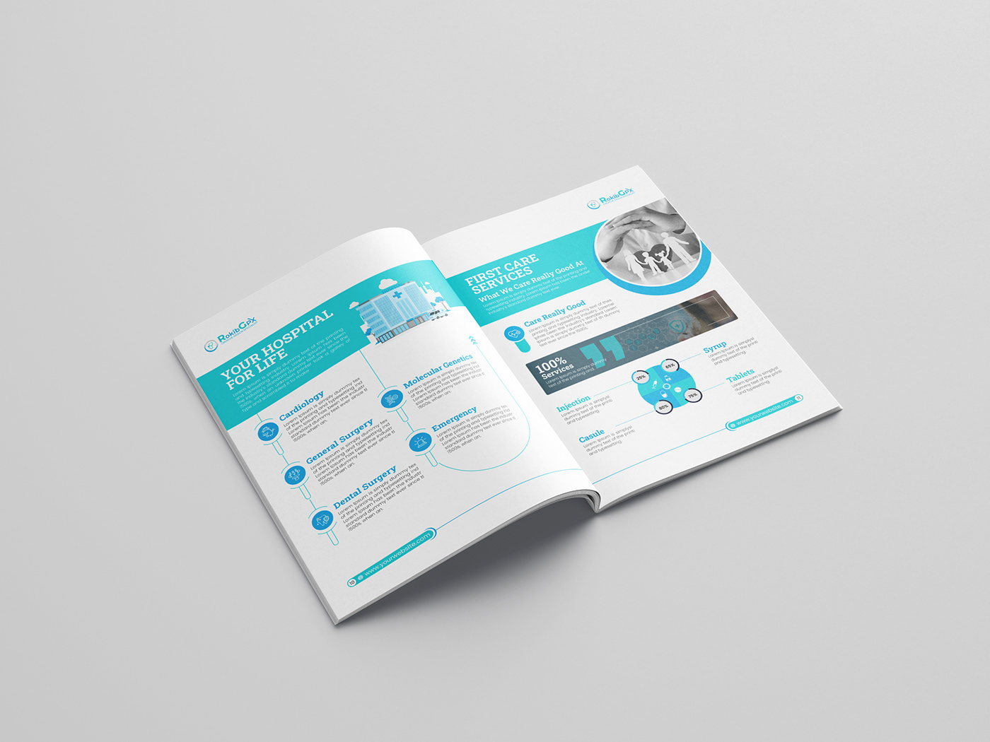 business brochure medical brochure medical design Medical booklet annual report company profile Health healthcare clinic Healthcare design